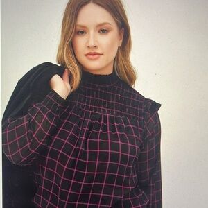 Torrid Crinkle Chiffon Smocked Neck Blouse - Size 3X